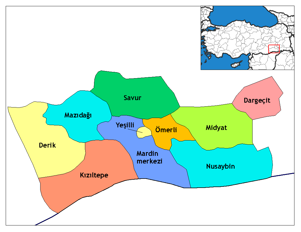 Geographische Gebiet Mardin