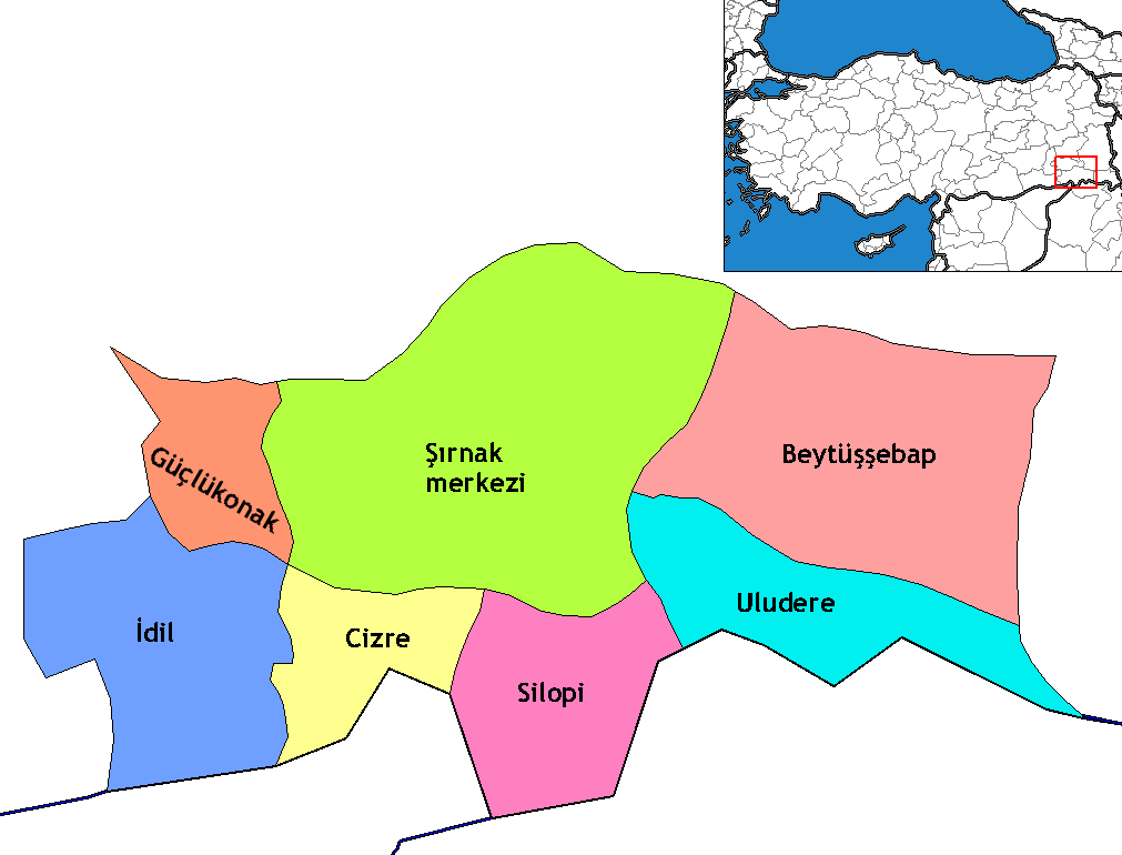 Geographische Gebiet Şırnak